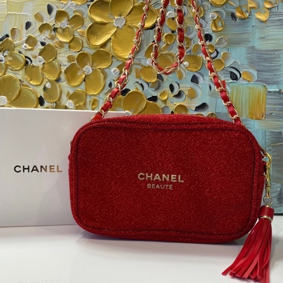 CHANEL Handbags - CHANEL Beauty CC Makeup Pouch to Crossbody Bag Purse